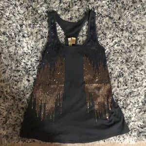 NWOT grey sequin tank